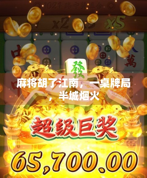 麻将胡了江南，一桌牌局，半城烟火