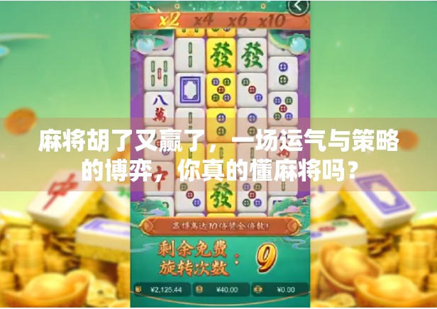 麻将胡了又赢了，一场运气与策略的博弈，你真的懂麻将吗？