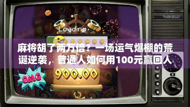 麻将胡了两万倍？一场运气爆棚的荒诞逆袭，普通人如何用100元赢回人生尊严？