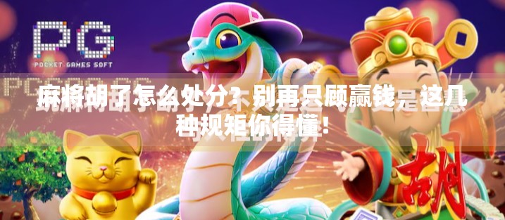 麻将胡了怎么处分？别再只顾赢钱，这几种规矩你得懂！