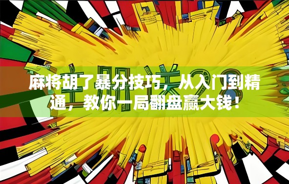 麻将胡了暴分技巧，从入门到精通，教你一局翻盘赢大钱！