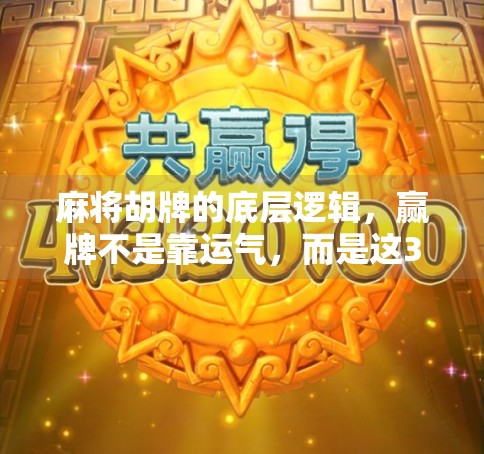 麻将胡牌的底层逻辑，赢牌不是靠运气，而是这3个关键规律！