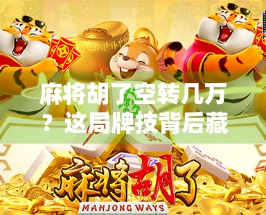 麻将胡了空转几万？这局牌技背后藏着的，是现代人的焦虑与逃避